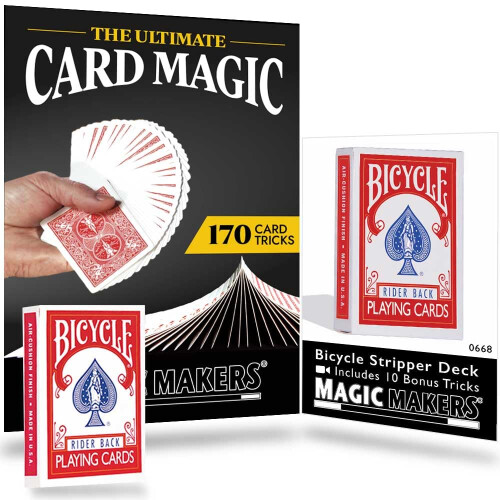 Magic Makers Καταπληκτικό Σετ Μαγείας με Κάρτες 170 Εφέ με Στρατηγική Τράπουλα Bicycle