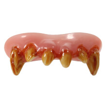 Conjunto superior de Billy-Bob de dentes de lobisomem assustadores com presas
