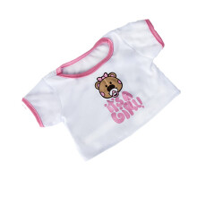 uma camiseta de menina com roupas de ursinho de pelcia que cabe na maioria dos tamanhos de 14 a 18 polegadas, construa um urso e faa seus pr