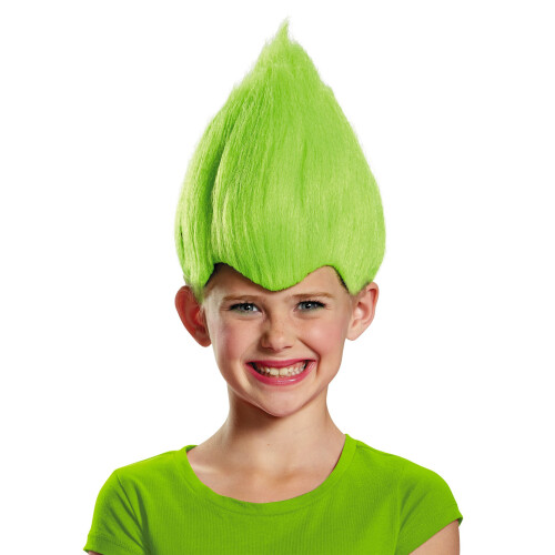 Perruque enfant verte loufoque, taille unique