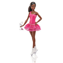 Mu   eca Barbie Patinadora sobre hielo de raza morena