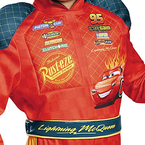 Κόστος Κλασικός Μικρός Κουστούμι Lightning McQueen Cars 3, Κόκκινο, Μικρό (2T) 2