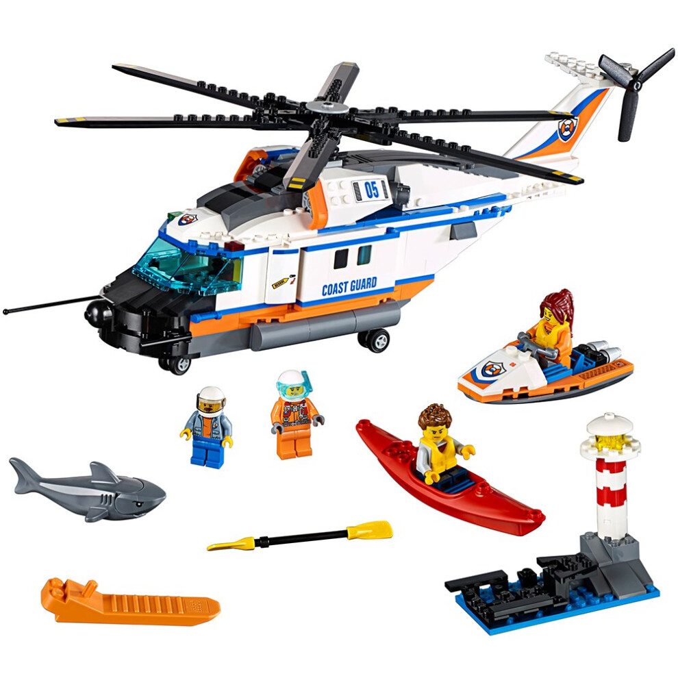 Lego City Coast Guard Heavy-Duty Rescue Helicopter 60166 Building Kit