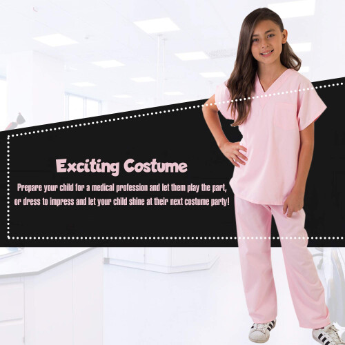 M&M SCRUBS Σέτ Παιδικών Σαλονιών Υπέροχο για Ντύσιμο (4, Ροζ) 1
