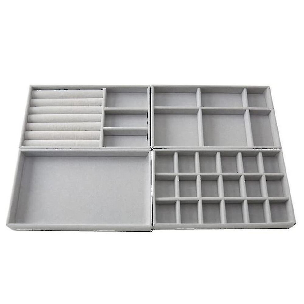 Set Of 4 Jewellery Storage Drawers, Jewellery Tray, Stackable