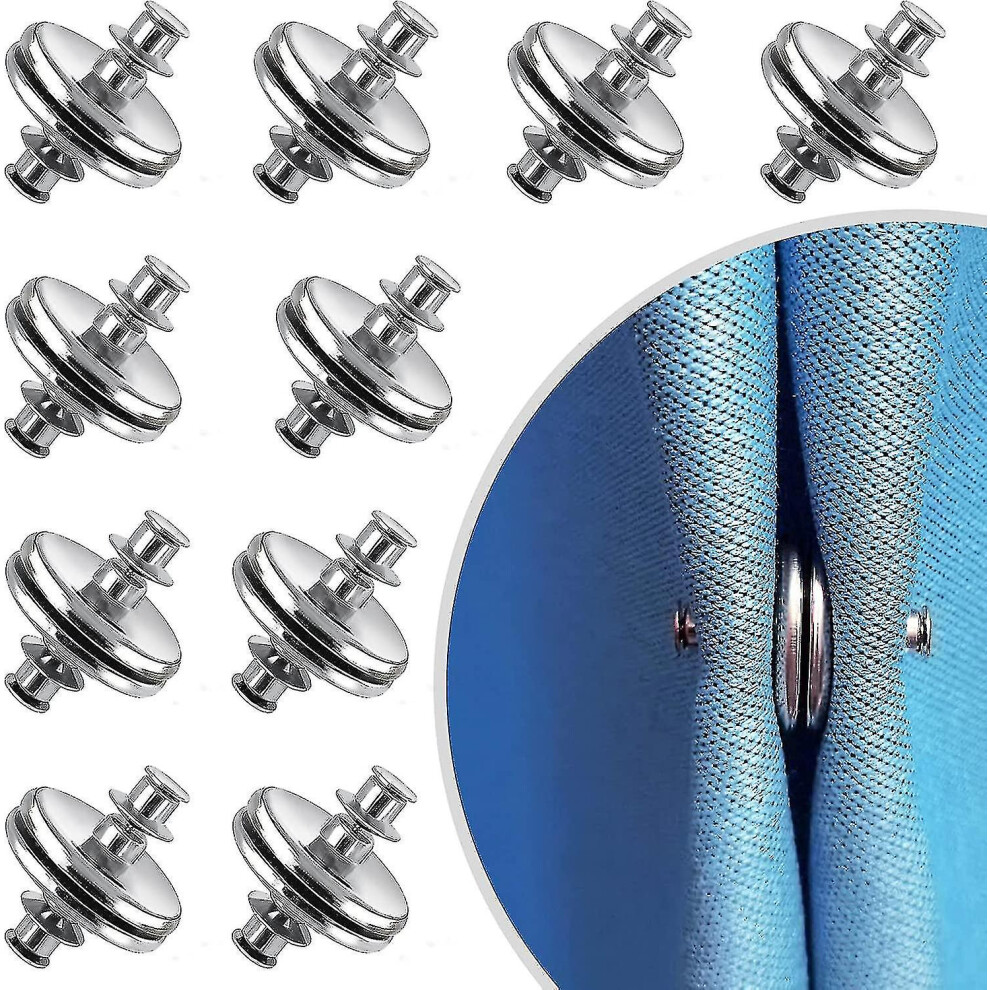 10pcs Curtain Magnets Closure, Curtain Weights Magnets with Back Tack, Prevent Lights From Leaking Button20mm