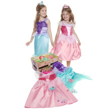 Prin?esa Disney Ariel ?i Aurora Dress Up Trunk pentru jocul pretend