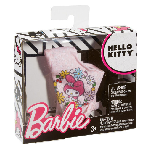 Barbie Barbie moda Hello Kitty rosa um tanque de ombro 2