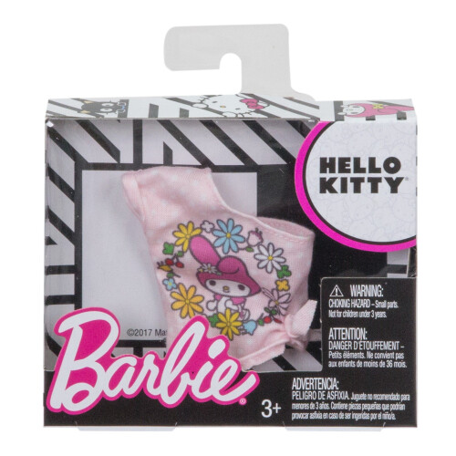 Barbie Barbie moda Hello Kitty rosa um tanque de ombro 1
