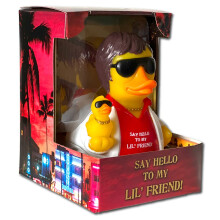 CelebriDucks - Zeg hallo tegen mijn kleine vriend - Drijvende badeendjes - Verzamelbaar badspeelgoedcadeau voor kinderen en volwassenen van alle leef