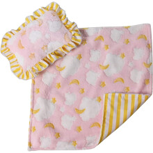 Baby Whitney Pink Clouds Puppendecke und Kissen
