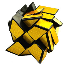 TANCH Zrkadlov koleso R chlostn kocka 3x3 Vetern mlyn Klukat kocka Skewb Puzzle Hracka Zlat