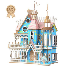Wewinn 3D-Holzpuzzles, Lasergravur, DIY, sichere Montage, Konstruktor-Set, Spielzeug fr Jugendliche und Erwachsene (F3 Villa)