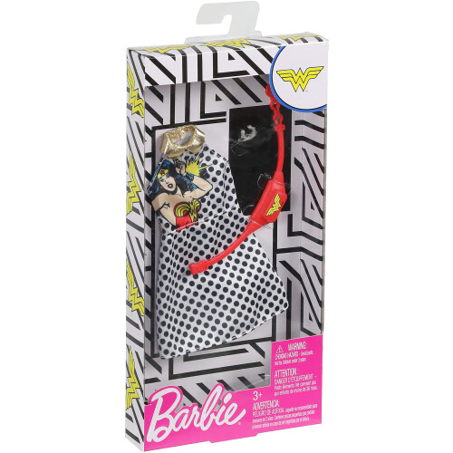 Barbie Ρούχα Barbie: Στολή Wonder Woman, Πολυέλαιος Φόρεμα, Τσάντα και Βραχιόλι, Δώρο για 3-8 Ετών 2