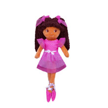GirlznDollz 600576 Elana, mehrfarbige Ballerina-Puppe, 35,6 cm, Rosa, Lila