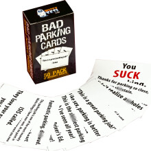 Witty Yeti super sjove r? d?rlige parkeringskort 50 pk. Prank Idiot Parkers og f? tilfredshed med h?vn med sjove NSFW -nyhedsmeddelelser. Fantast