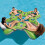 Intex Intex Lounge Island Inflatable 4 Θέσεων PVC Πλωτήρας Πισίνας, Πράσινος 3