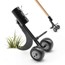 (Straight hook) Crevice Weeding Tools with Wheels, 2 in 1 Weed Remover Tool, Weeding Tools for Garden,Sidewalk Crack Weeder Crevice Weeding Tool