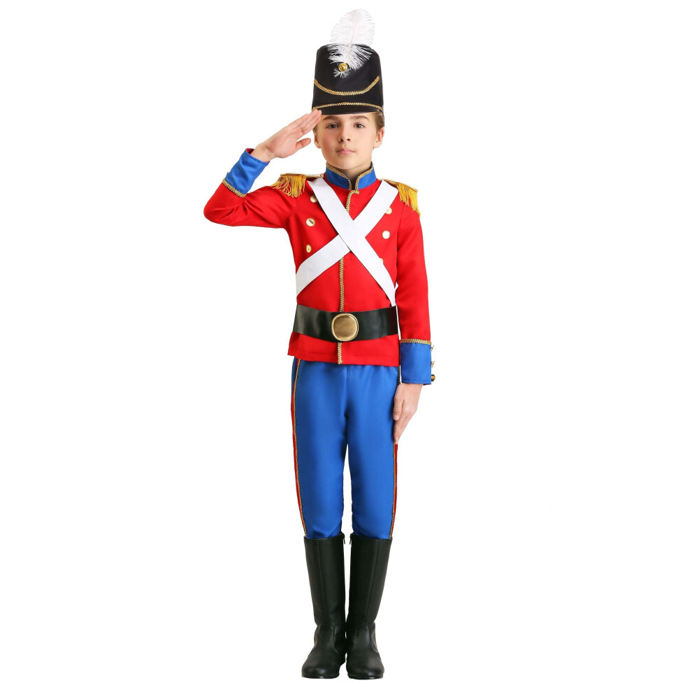 Costume Da Soldato Giocattolo Per Bambini Costume Da Schiaccianoci Per Travestimenti Natalizi Uniforme Da Soldato Giocattolo Per Halloween M Rosso-image