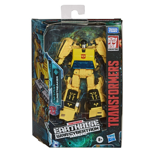 Transformers Transformers Toys Generations Guerra para Cybertron: Earthrise Deluxe WFC-E36 SUNSTRAKER A      o Figura-Crian   as de 8 e mais de 5,5 polegadas 1
