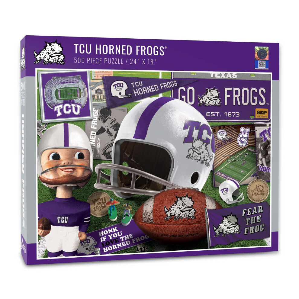 Youthefan Puzzle Ncaa Tcu Horned Frogs Retro Series - 500 Pezzi Team-image
