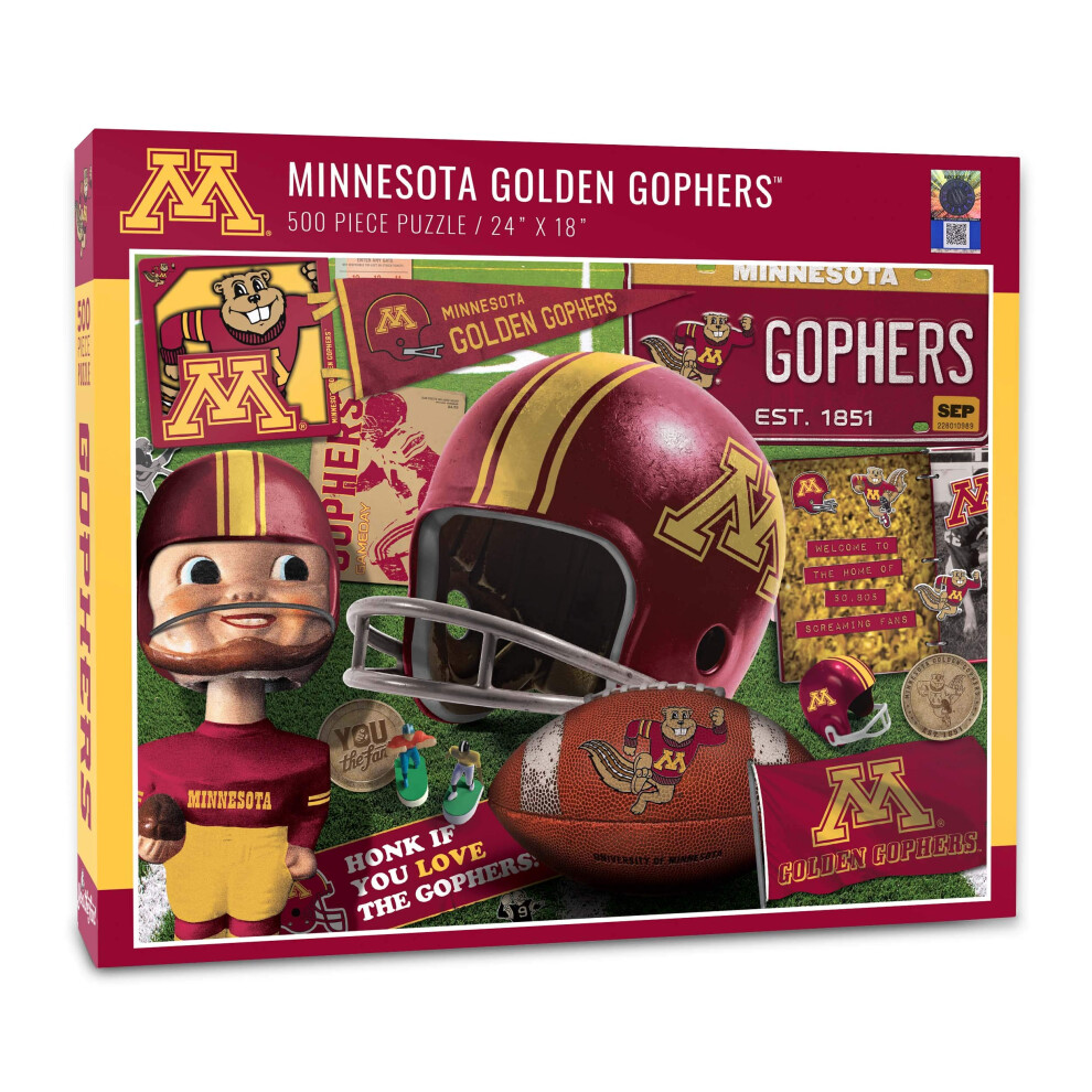 Photos - Jigsaw Puzzle / Mosaic YouTheFan NCAA Minnesota Golden Gophers Retro Series Puzzle - 500 Piec 950400
