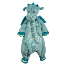 Douglas Baby Dragon Sshlumpie Plush: Pătură de pluș cu dragon pentru bebeluși — Albastru pal, Broderie aurie, Aripi moi