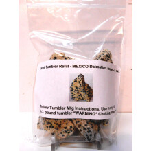 Rockhound's 1st Choice Rock Tumbler Gem Refill Kit -Mexico Dalmatian Jasper Rough- 8oz