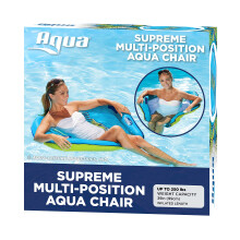 Aqua Deluxe Supreme Hex Pool-Stuhl-Lounge, luxuriser Stoff-Sonnenbruner-Pool-Stuhl-Schwimmkrper fr Erwachsene, strapazierfhig, blauer Farn