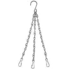 (Silver) 5 Sets With Hooks Flower Pot Rat Home Outdoor Durable Hanging Basket Chain Iron For Birds En Plant