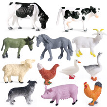 Sienon 12pcs realistiske mini g?rddyrfigurer - Plastik Barn Playset Cake Toppers Uddannelsesleget?j til b?rn sm?b?rn