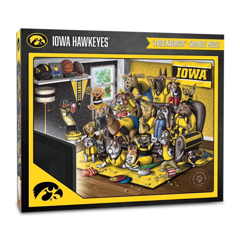 Photos - Jigsaw Puzzle / Mosaic YouTheFan NCAA Iowa Hawkeyes Purebred Fans 500pc Puzzle - A Real Nailbiter