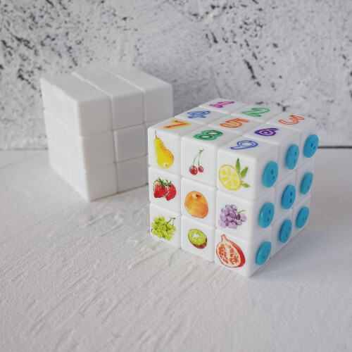 3x3 blank Magic Cube 3x3x3 White Cube Puzzles Toys DIY 1