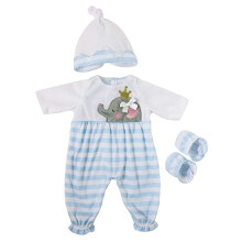 JC Toys | Berenguer Boutique | Baby Doll Outfit | Kk cskos hossz onesie fejpnttal s cipzrral | 2+ | 14""""-16"""" babkhoz hasznlhat