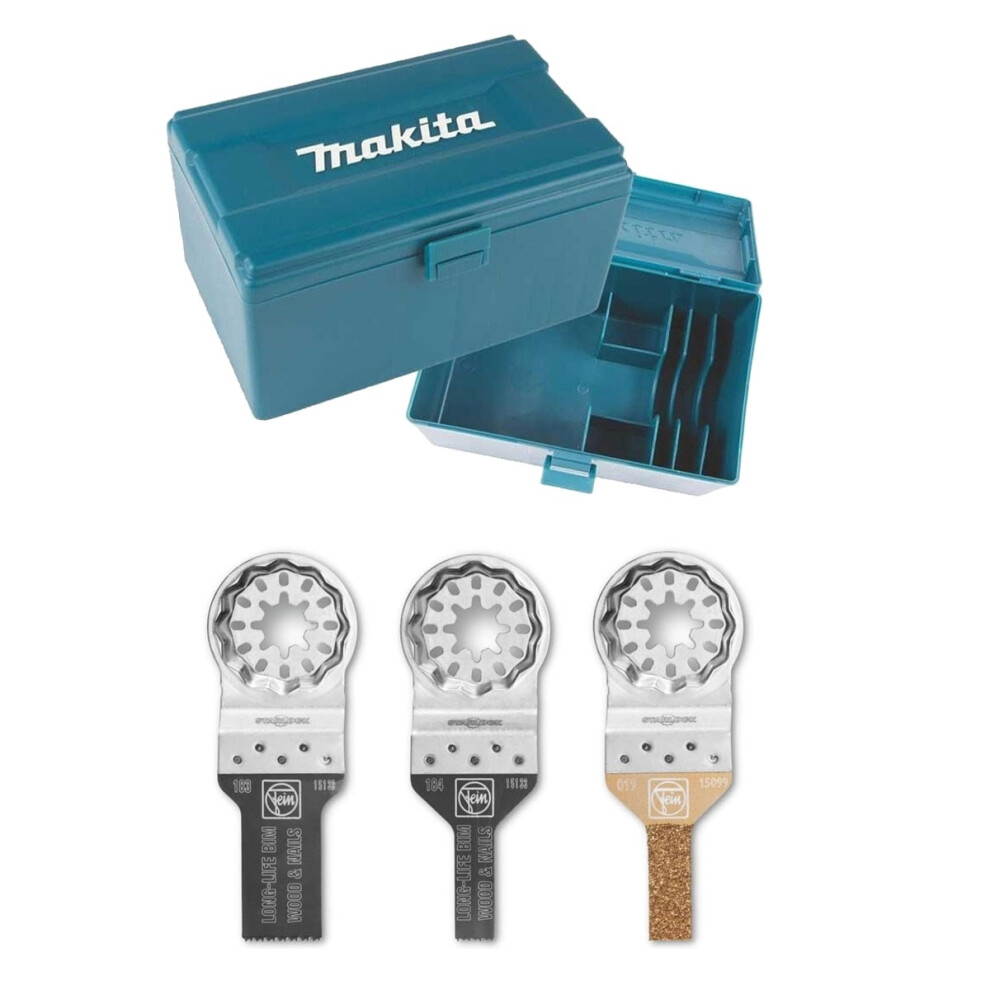 Fein Makita Starlock E-Cut Saw Blade 3PC Multi Tool Mini Combo Set Carbide + Box