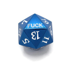 Metal D20 F Dice Kritisk Miss F 20-sidig Tärningsset DND Rollspel Dungeons and Dragons D&D Pathfinder