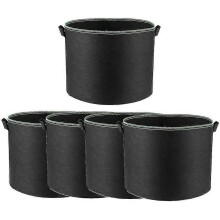 (Style1) Potato , 5-pack 10 Gallon Vegetable Growing Plant Bags With Viewing