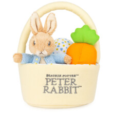 GUND Beatrix Potter Peter Rabbit Ostern Korb Spielset, 4-teiliges Plüschtier-Set für 1 Jahre und älter, 21,5 cm