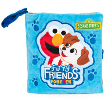 GUND Sesame Street Furry Friends Forever Mjukbok, Premium Plush Sensorleksak, Blå, 6"