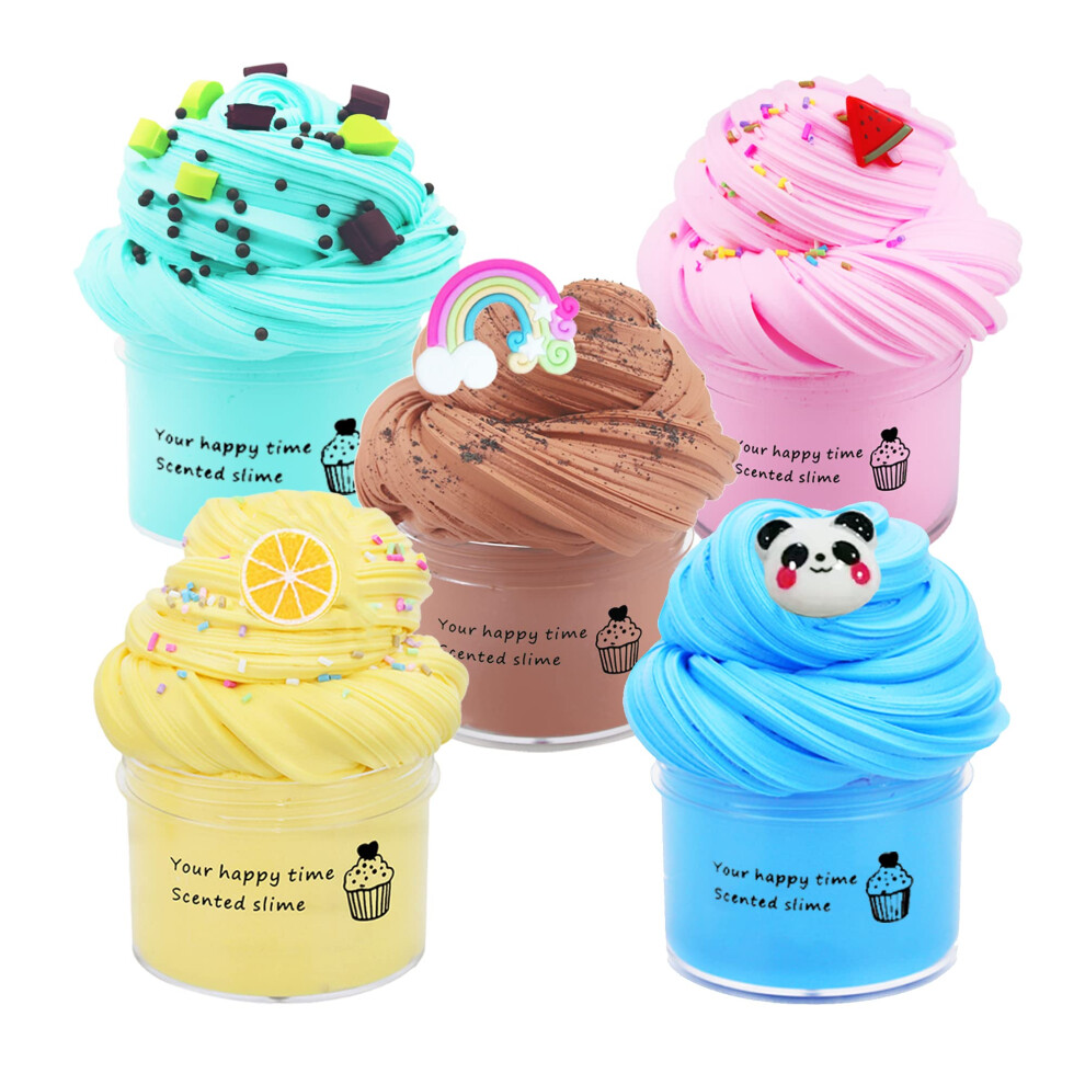 5 Paczek Butter Slime Kit Urodzinowe Prezenty Dla Dzieci Party Favor Dla Dziewczat I ChlopcσW Nieklejaca Sie Super Miekka Zabawka Z Osadu-image