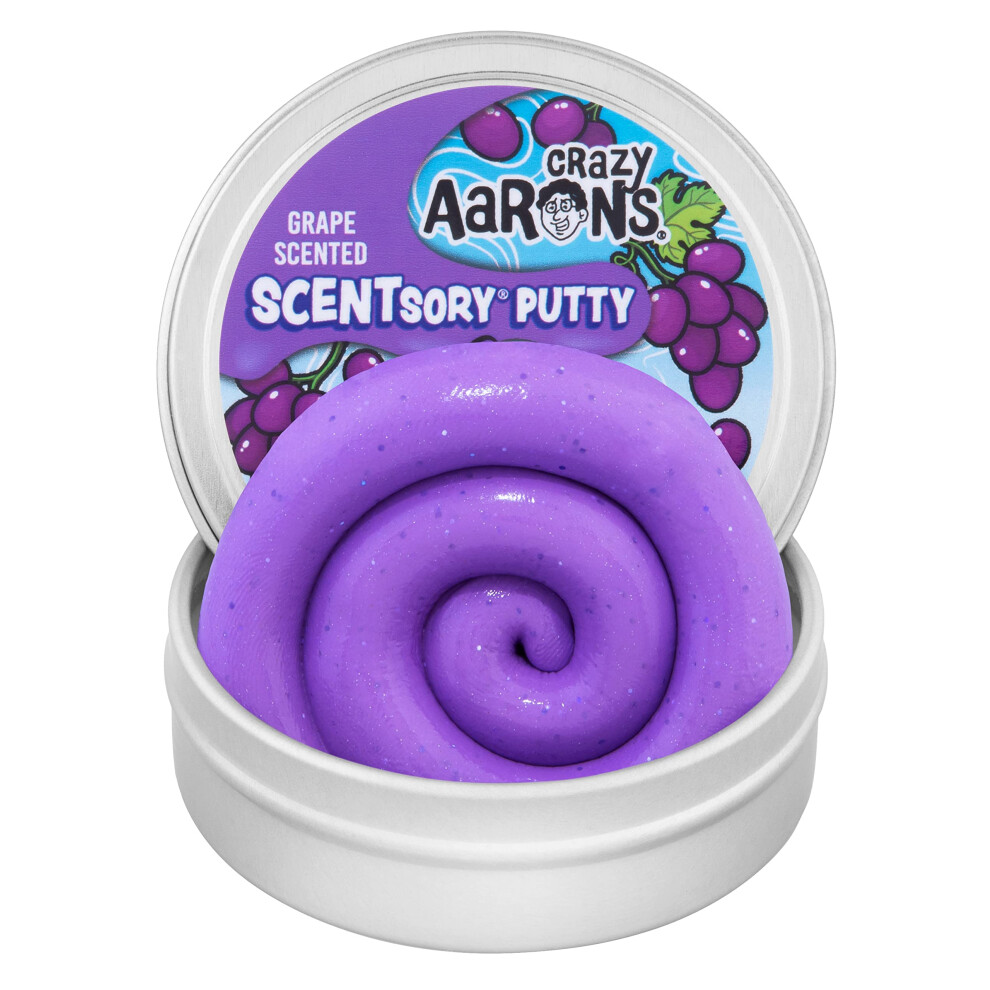 Masilla Para Pensar Con Aroma A Uva De Crazy Aaron's Scentsory, Lata De 2,75"" - Masilla Con Aroma A Uva - Textura Esponjosa Que Nunca Se Seca-image