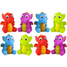 Jouets en Caoutchouc Dragon | Pack de 12 | 3 Pouces de Couleurs Vives