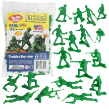 Timmee Plastic Army Men - Green 48pc Toy Soldier Figures - Feito nos EUA