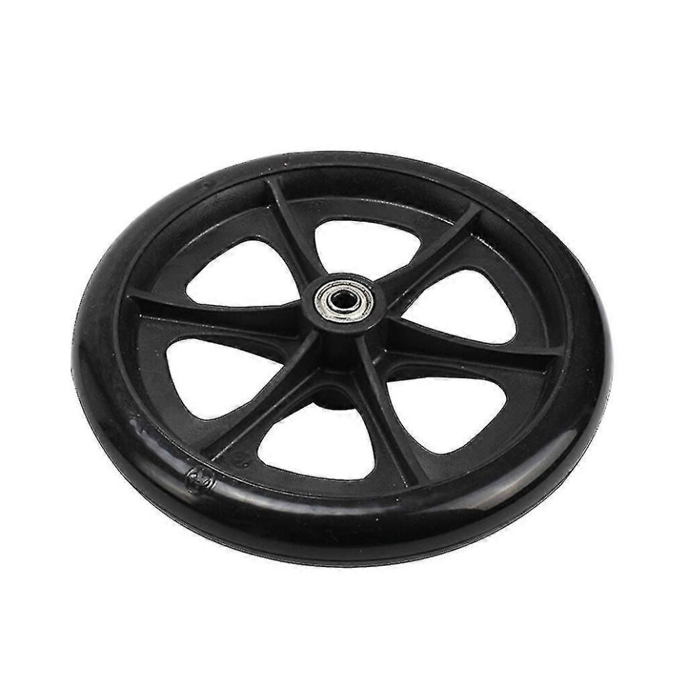 Black (8 Inch, ) 6/8 Inch Heavy Duty Wheelchair Front Castor Wheels Flexible Solid Tire Wheel