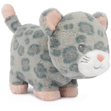 GUND Baby Safari Friends Collection Plsch-Leopard mit Glocke, sensorisches Spielzeug, Stofftier fr Babys und Neugeborene, Grau/Rosa, 17,8 cm