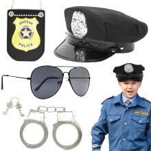 WUEURU Sada policajn ch doplnkov Sada hraciek na hranie s policajn mi hrackami Skvel policajn kost m Sada policajn ch doplnkov