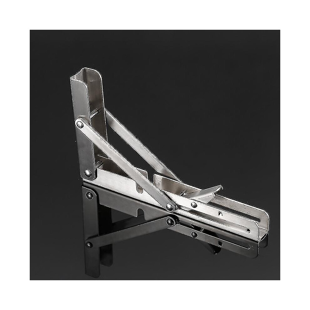 (12 Inches) 2Pcs Stainless Steel Folding Stand Table Bracket Shelf Bench 200Kg Load Heavy-Yu 5014561999173