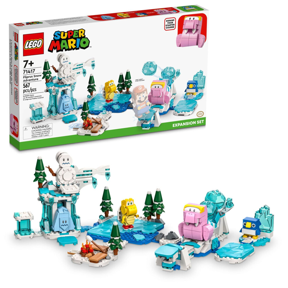 Lego Super Mario Fliprus Snow Adventure Set Di Espansione 71417, Giocattolo Per Bambini Da Combinare Con Il Corso Iniziale, Con Personaggi Freezie E Baby Penguin, Per I Fan Di Super Mario Bros-image