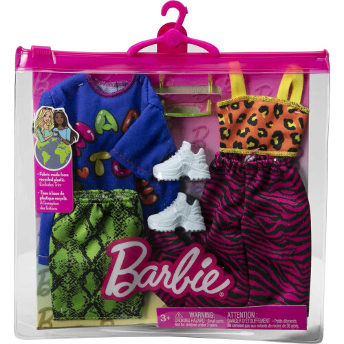 Barbie Barbie Vestiti Moda e Accessori 2-Pack Bambole 2 Abiti Vibranti 1
