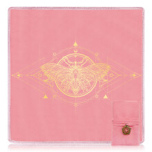 Knana 2Pcs Tarot Card Cloth - Velvet Tarot Cloth with Tarot Card Holder Bag Golden Bee Pattern Altar Tarot Cloth 19.68 by 19.68 inches - Pi